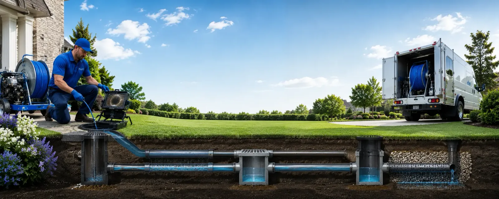 Outdoor drain cleaning information for Durham, ME